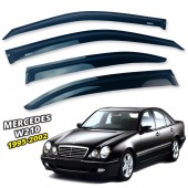 Дефлектори вікон Mercedes E-class W-210 1995-2002 Sedan накладні (DEFL) Q2 Дефлектори вікон Mercedes E-class W-210 1995-2002 Sedan накладні (DEFL) Q2
